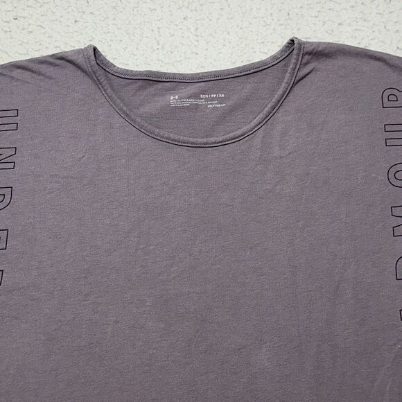 Under Armour HeatGear Women's XS Crewneck Short Sleeve Athletic Purple T Shirt - Picture 2 of 13